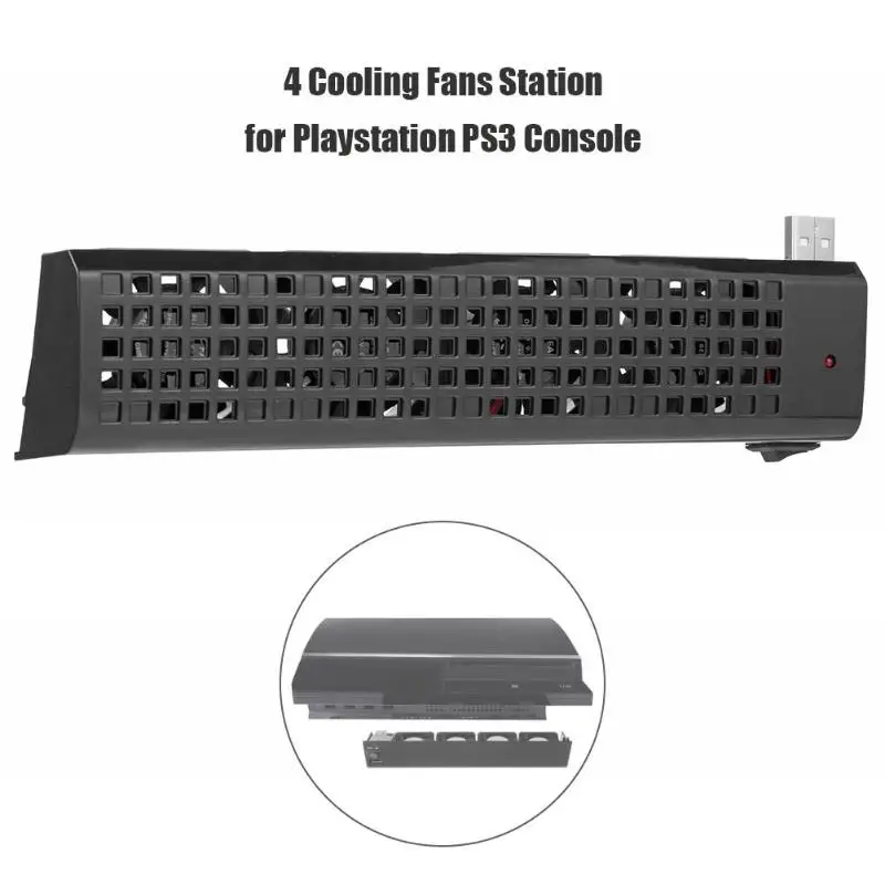DC 5 V Dual USB Автомобильное зарядное устройство концентратор 4 вентиляторы охлаждения станции для Playstation PS3(40 г/80 г) консоли