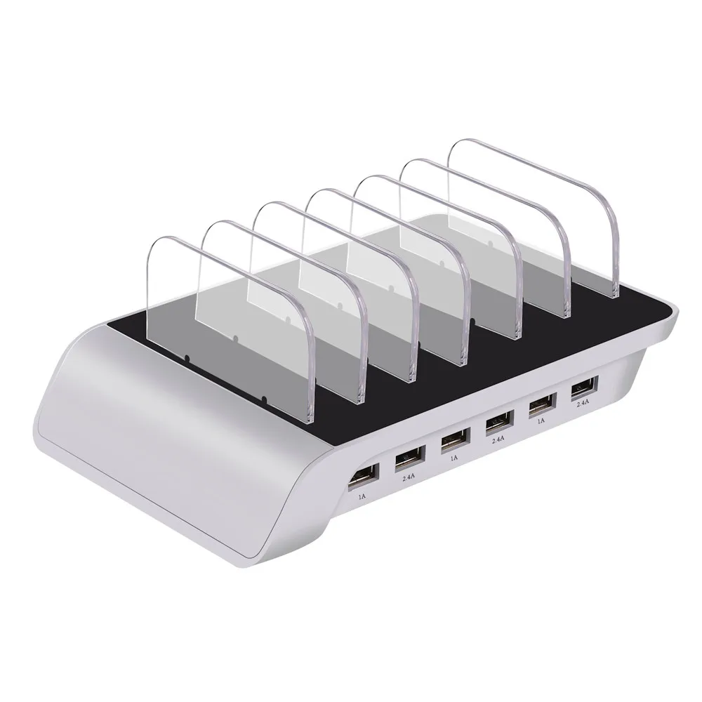 10.2A 6 Port USB Charging Station Universal Desktop Tablet & Smartphone Multi-Device Hub Charging Dock for iPhone, iPad, Galaxy, Tablets (3)