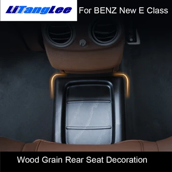 

Litanglee For MERCEDES New E Class E300L E200L Wood Pattern Rear Seat Decoration Frame Interior Refit Car Styling