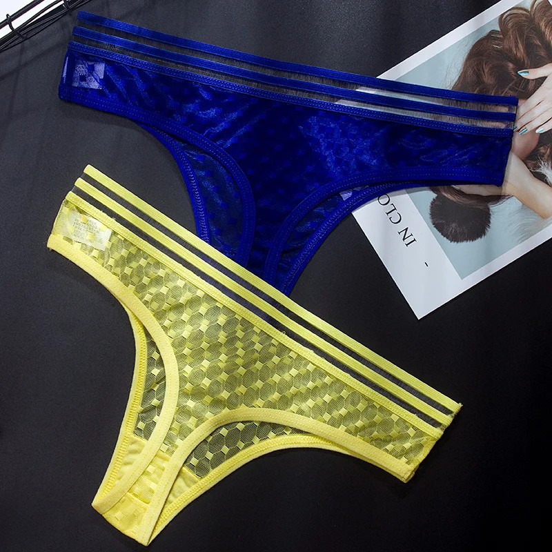 Transparent Mesh Underwear For Women Solid Low-Rise Panties Women Thong Shorts G String Femme Seamless Panties Braguitas Sexys