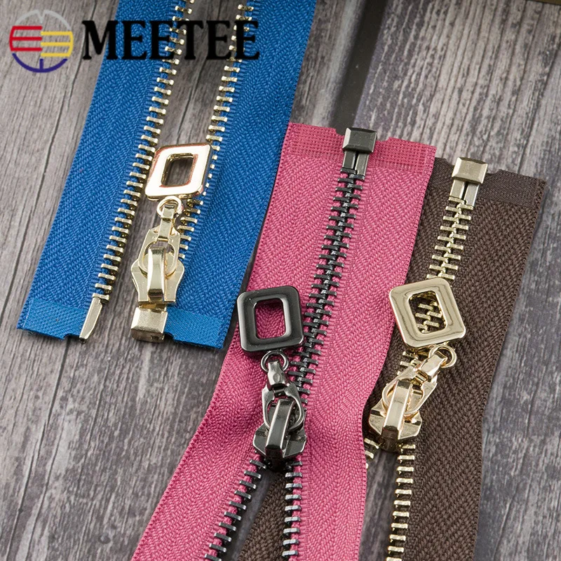 

1Pc 85cm Open-end Metal Zippers Auto Lock 5# Down Jacket Coat Skirt Zipper for Sewing Zip Repair Kits DIY Garment Accessories
