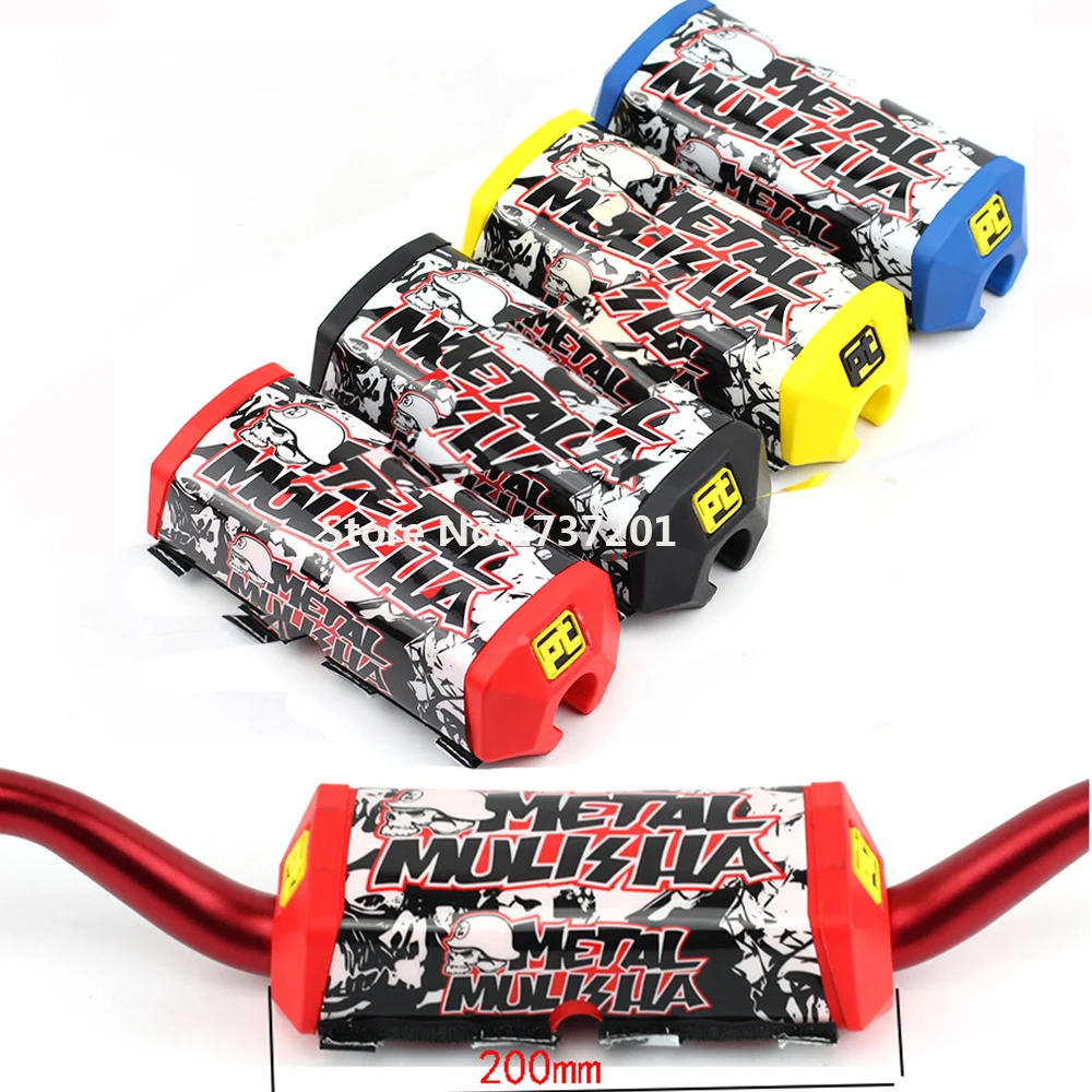 Motocross Handlebar Pads Square Fat Bar Cheat Pad Metal Mulisha Handlebar Protector Chest 22cm