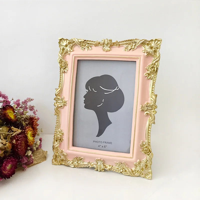 

European Creative Retro 6-inch Resin Handicraft Photo Frame Wedding Dress Wall Photo Wall Photo Frame Composite Frame Decoration