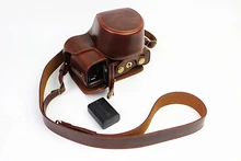 DSLR Camera Leather Bag Case cover For Sony A6300 A6000 18-55mm long Lens Photo Bag Cases