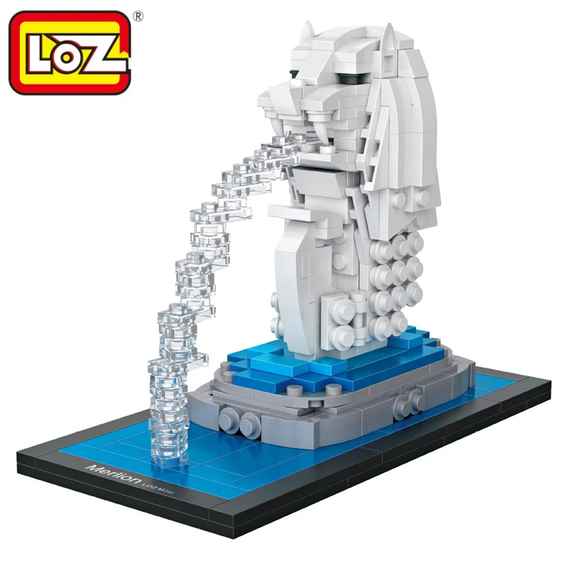 

Loz World Famous Architecture Merlion Singapore Mini 3D Model Building Blocks DIY Assembly Bricks Toys for Children