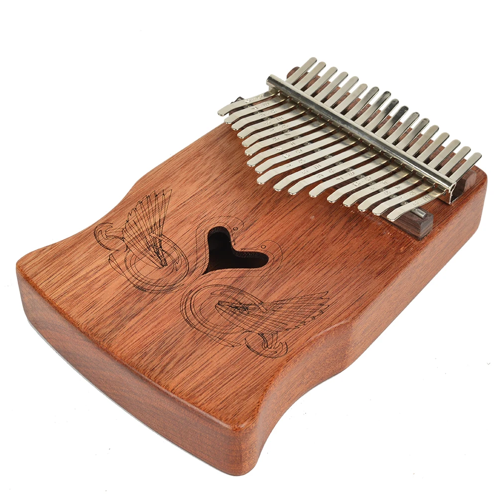 17 Key Kalimba Mbira Portable Fashiona Sanza Finger Thumb Piano Keyboard Marimba Solid Wood Musical Emptied Instrument