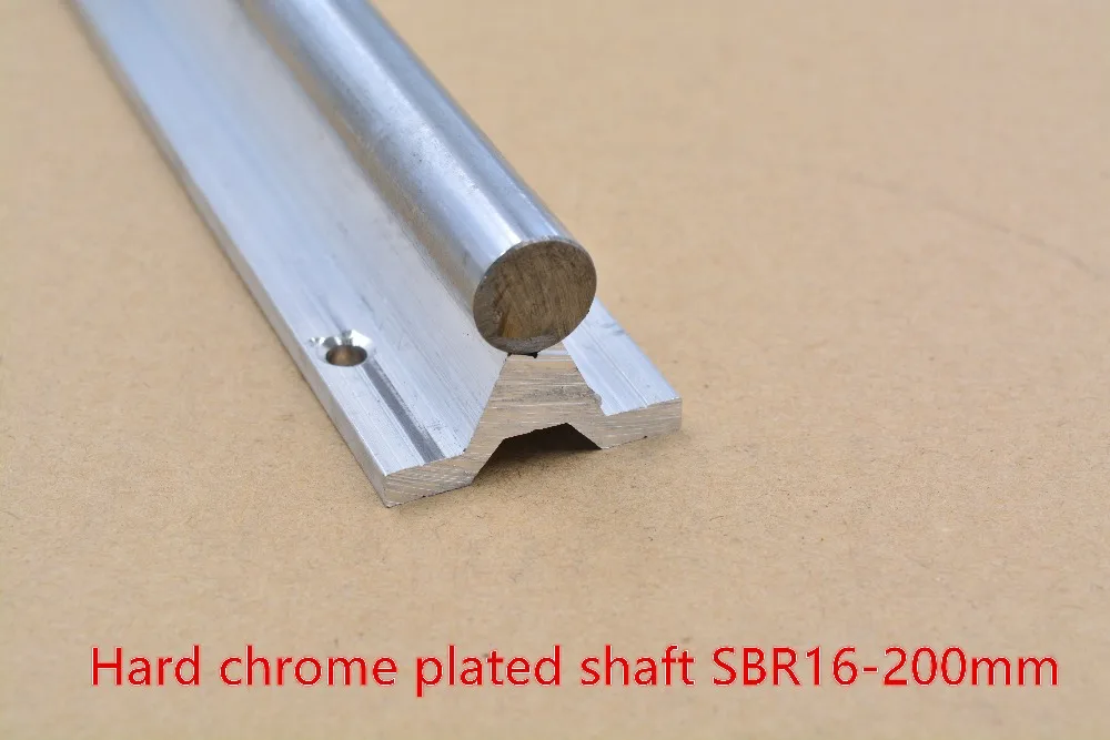 

SBR16 linear guide rail length 200mm chrome plated quenching hard guide shaft for CNC 1pcs