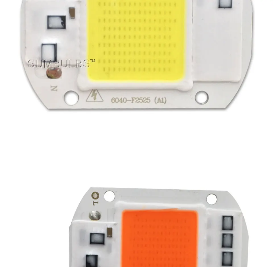 Sumbulds AC 110 В 220 В COB светодиодный источник света 20 Вт 30 Вт 50 Вт высокомощный чип Smart IC для прожектора прожектор Теплый Холодный белый красный