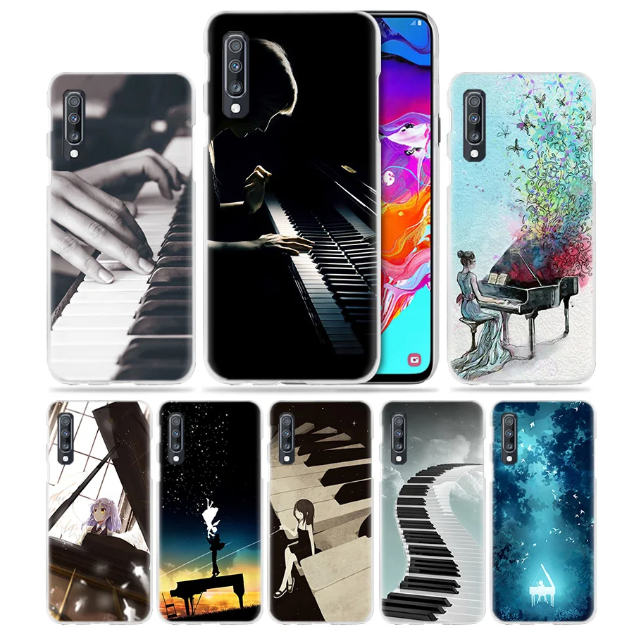 

Love Music Piano Case for Samsung Galaxy A50 A70 A20e A40 A30 A20 A10 A8 A6 Plus A9 A7 2018 Hard Clear PC Phone Coque Cover Capa