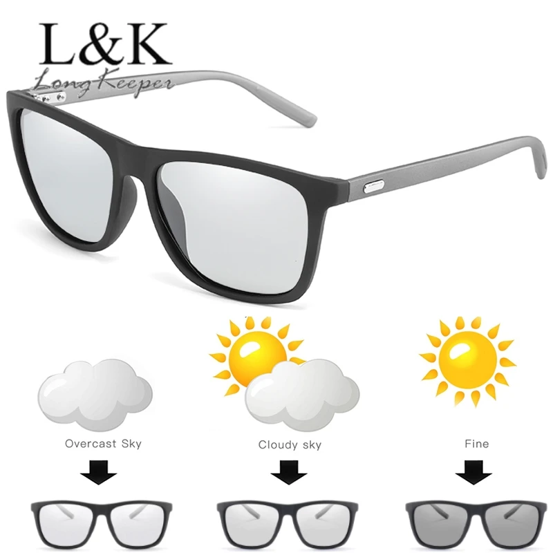 

Photochromic Sunglasses Men Polarized Driving Chameleon Glasses Male Change Color SunGlasses Day And Night Vision UV400 Eyewear