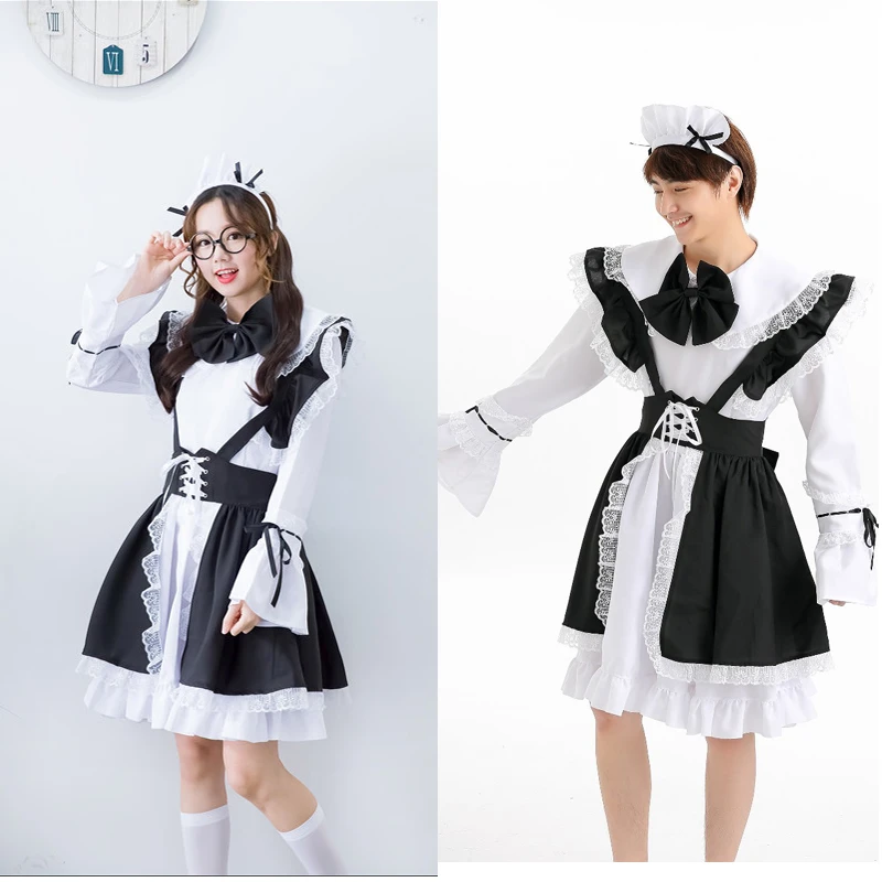 2018 Japanese Anime Cosplay Couple Costume Men Women Halloween Party Cosplay Lovely Maid Lolita Dress Fantasy Clothes Dress Cosplay Costume Clothes Womenclothes Men Aliexpress