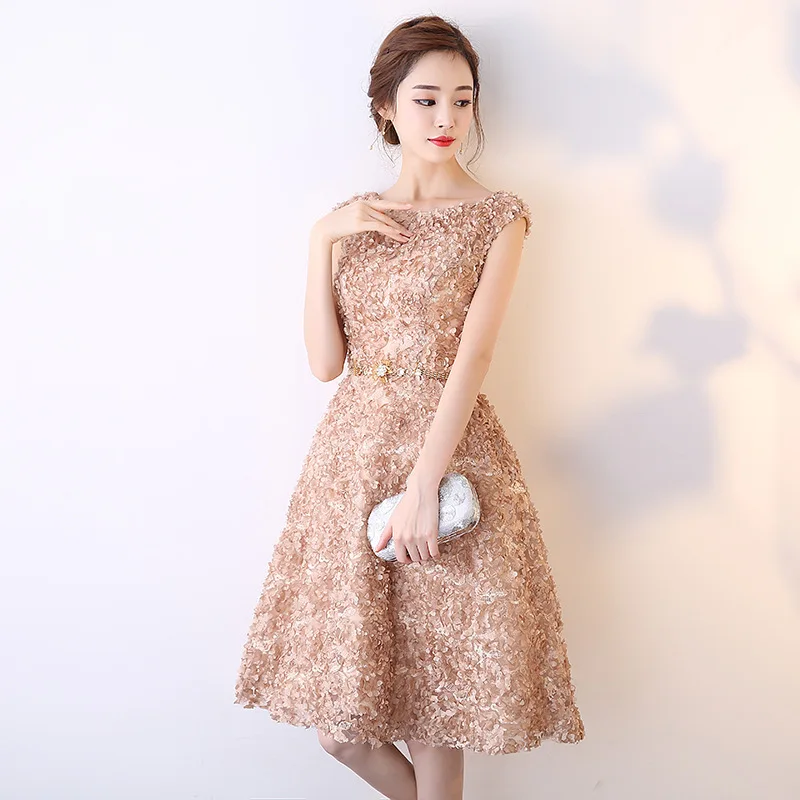 Банкетные платья цвета шампанского в восточном стиле, китайские винтажные Свадебные платья Cheongsam, элегантные вечерние платья размера плюс XS-XXXL