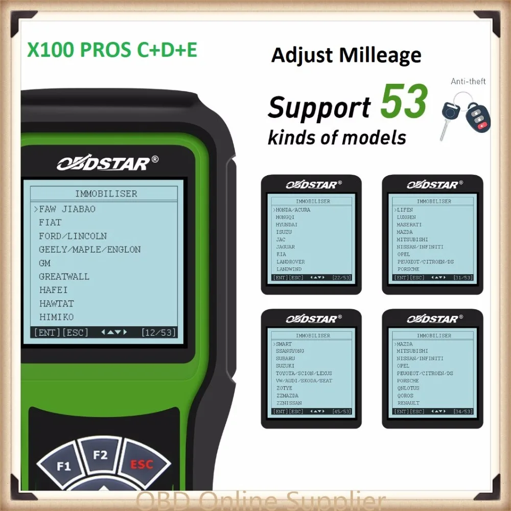 OBDStar x100 программист про ключ Авто X100 плюсы C + D E ИММО одометром OBD с eeprom