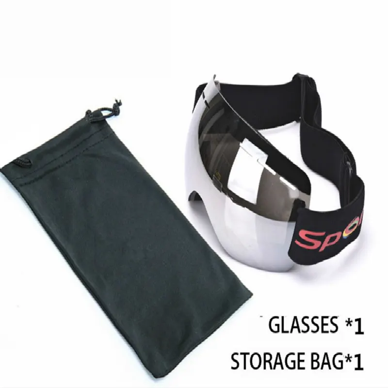 الشتاء فرملس تزلج نظارات كبيرة كروية على الجليد نظارات مكافحة الضباب UV400 الثلج Skat التزلج نظارات رياضية الرجال النساء