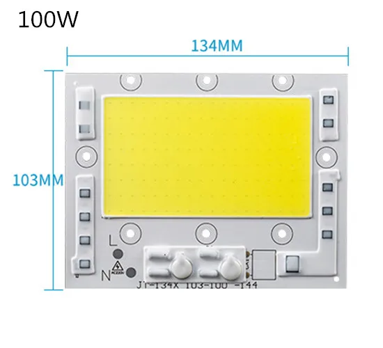 Светодиодный COB 5054, черный светильник King Kong, 35 Вт, 50 Вт, 100 Вт, 200 Вт, 220 В, Smart IC, подходит для DIY, высокая мощность, не нужен драйвер, прожектор, светильник - Испускаемый цвет: 100W  220V