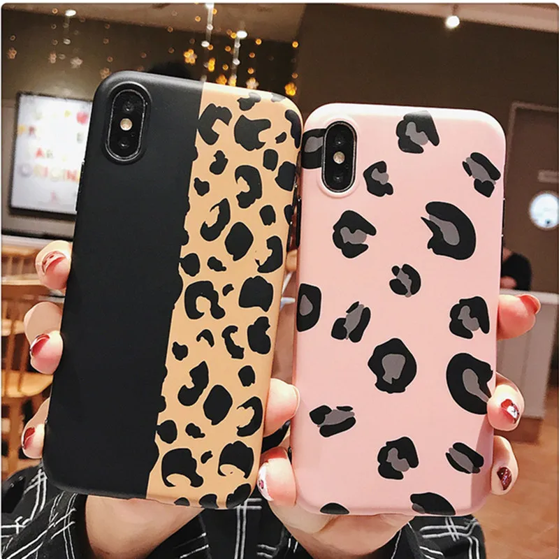 

Fashion Cute Leopard Print Phone Case For iPhone X XS Max XR Case Soft TPU Silicone Cover For iPhone 7 8 6 6S Plus Cases Capa