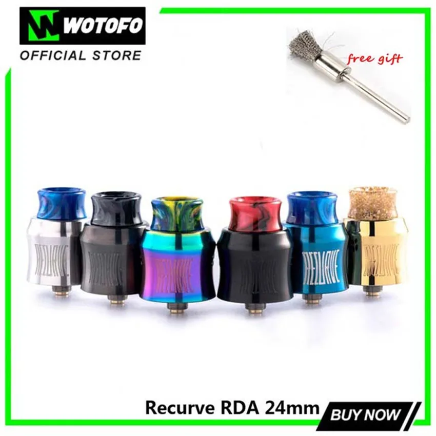 

Wotofo Recurve RDA 24mm Atomizer Tank Rebuildable Dripping Vapor 510 Thread Vaporizer Single Coil Vape Tank E-cigarette Tank