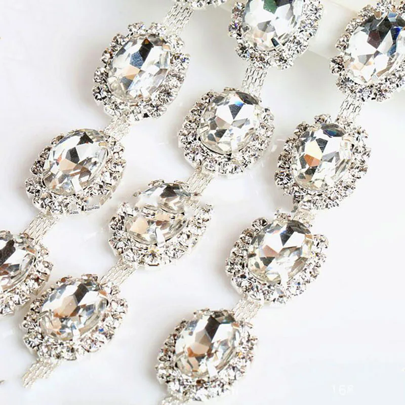 Buy 10Yards Glass Rhinestone Trim Crystal Decorative