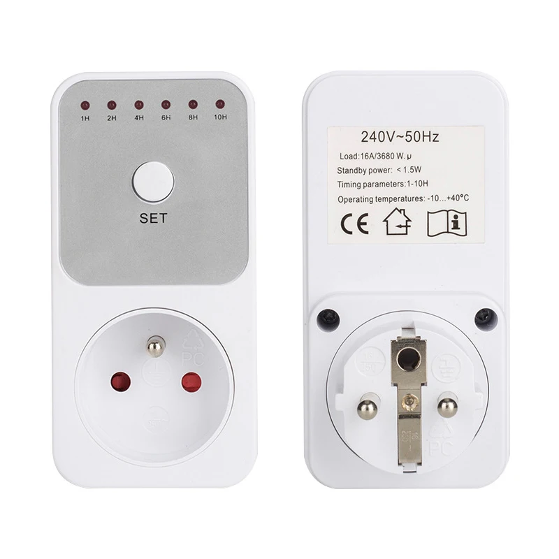 

EU FR BR UK Plug Electricity Power Metering Socket 10Hr Timer Socket Countdown Intelligent Time Setting Swtich Timer Control Soc