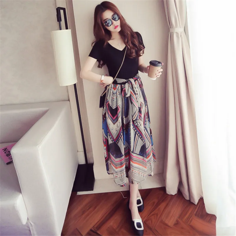 

2018 New Womens Elegant Party Wear To Work Womens Elegant Optical Illusion Contrast Modest Slim Fishtail Dress AD0310