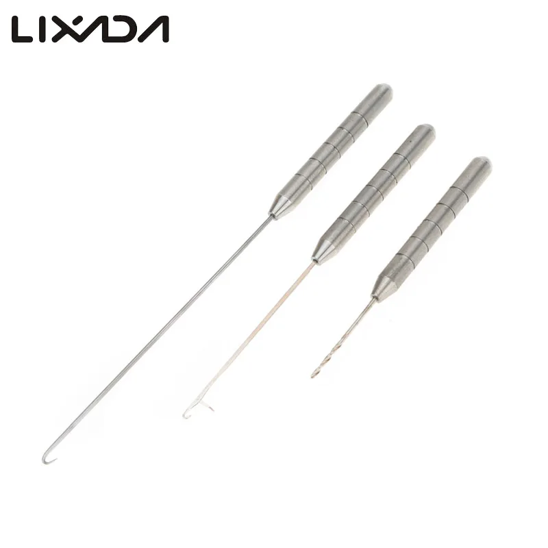 3in1 Mini Carp Fishing Rigging Stainless Steel Rigging Bait Needle Kit Tool ME