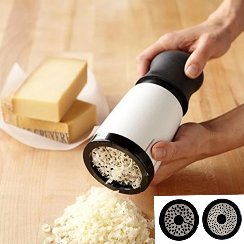 ABS-Stainless-Steel-Cheese-Grater-2-Pattern-Blade-Kitchen-Gadgets-Chocolate-Grater-DIY-Butter-Food-Mill