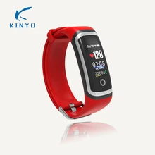 Kinyo smartband кровяное давление Водонепроницаемый Фитнес-трекер монитор сердечного ритма цветной экран умный Браслет pk mi band 2