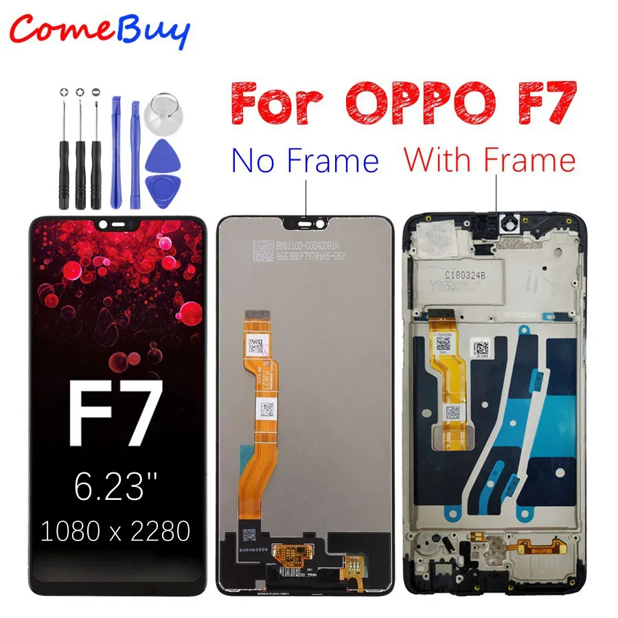 

2018 NEW IPS Display For Oppo F7 LCD Display Touch Screen Digitizer Assembly For OPPO F7 LCD With Frame Screen Replacement