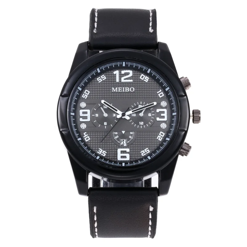 Relogio Masculino Men Watch Luxury Brand Men Military Sport Waterproof Wristwatch Geniune Leather Quartz Watch erkek kol saati