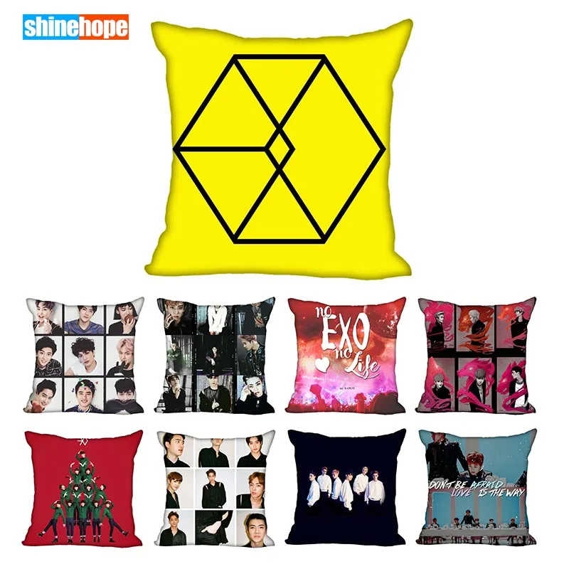 

Custom Decorative Pillowcase EXO Square Zippered Pillow Cover 40x40,45x45cm(One Side)Pillow Case