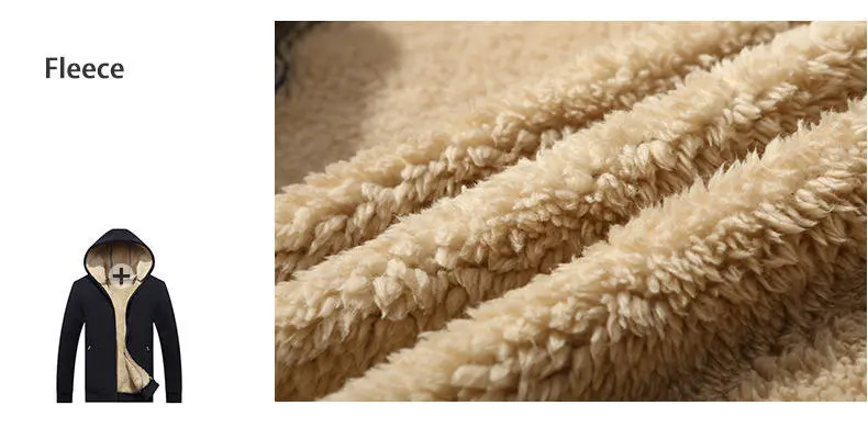 Thicken Wool Padded Sweatshirts Man Winter Hoodies Men 2018 Spring Warm Fleece Outwear Quality Brand-clothing Tracksuit Male 4XL 5