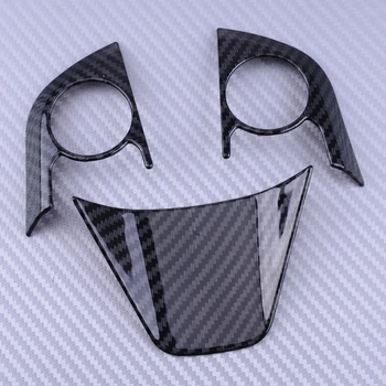 

CITALL 3pcs ABS Carbon Fiber Style Look Steering Wheel Trim Cover Car Interior Mouldings Fit For Toyota Corolla Hatchback 2019