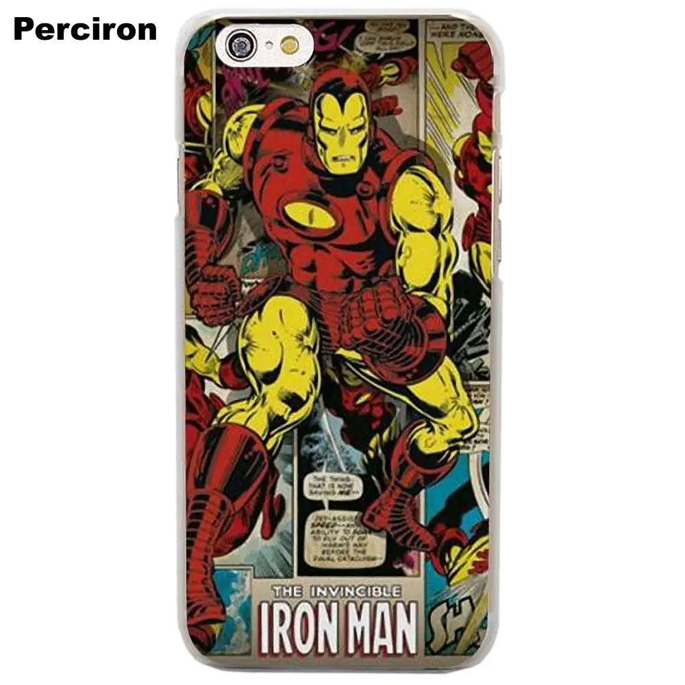 Мстители Капитан Америка щит Железный человек для Apple iPhone 4 4S 5 5C SE 6 6S 7 8 Plus X LG G3 G4 G5 G6