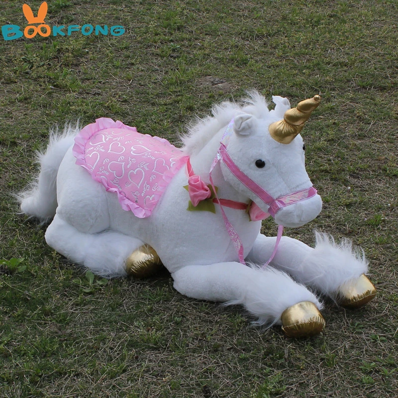 85 cm Jumbo Unicornio blanco juguetes de Peluche Unicornio gigante Animal de Peluche caballo juguete suave Unicornio Peluche muñeca regalo niños foto utilería