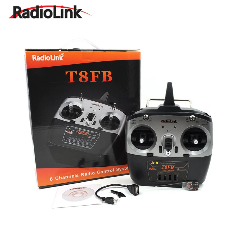 

RadioLink T8FB 2.4GHz 8ch RC Transmitter R8EF Receiver Combo Remote Control for RC Helicopters DIY RC Quadcopter Plane F18738/9