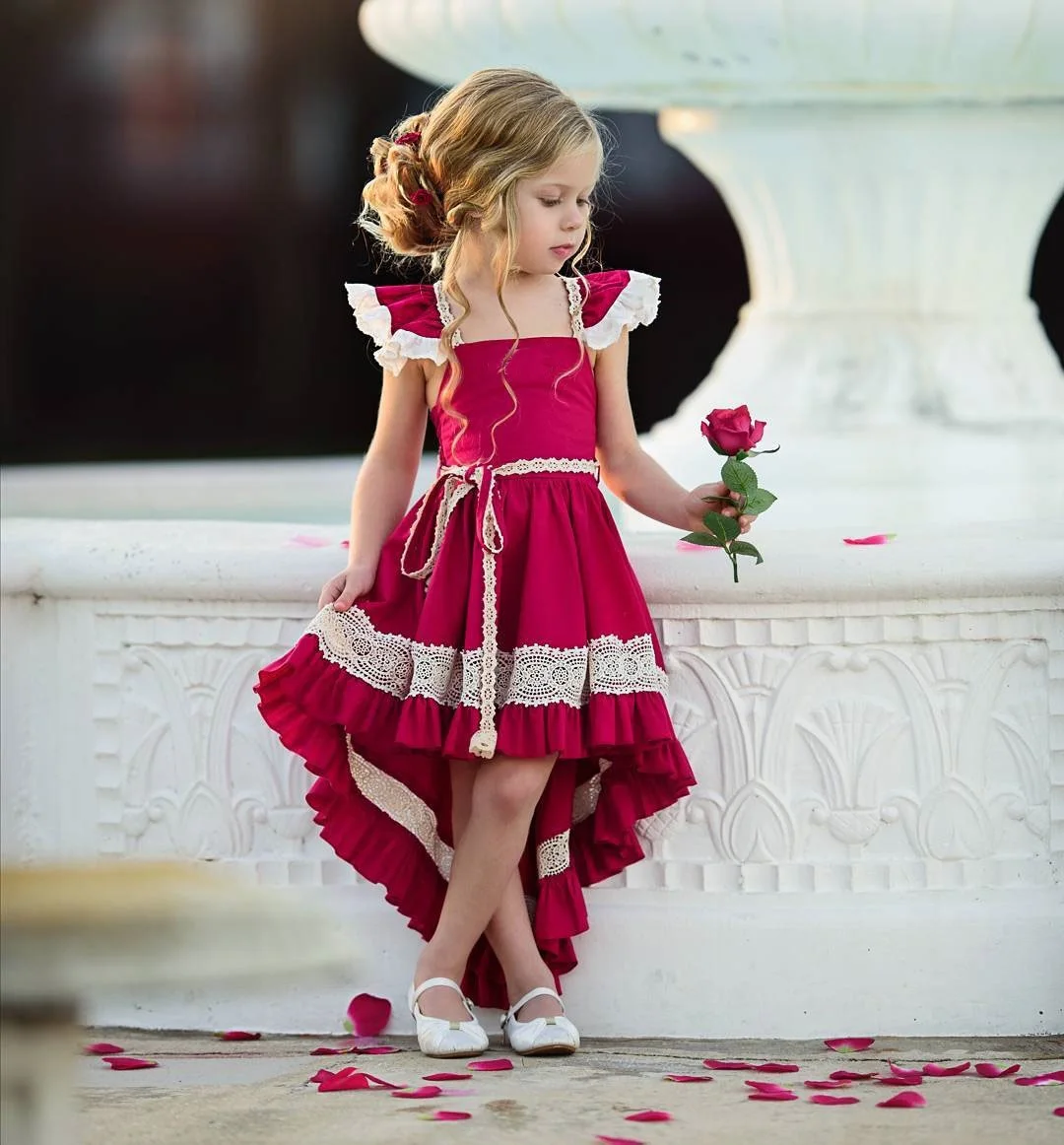 Новое кружевное платье для маленьких девочек, одежда для маленьких девочек, платье принцессы, детское платье-пачка для свадебной вечеринки