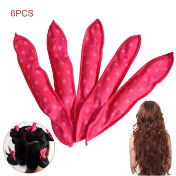 

New 6 Pcs/Set Foam Hair Curlers Dots No Heat Sleeping Flexible Sponge Curls Roller HJL2018 DIY Styling Hair Rollers Wave