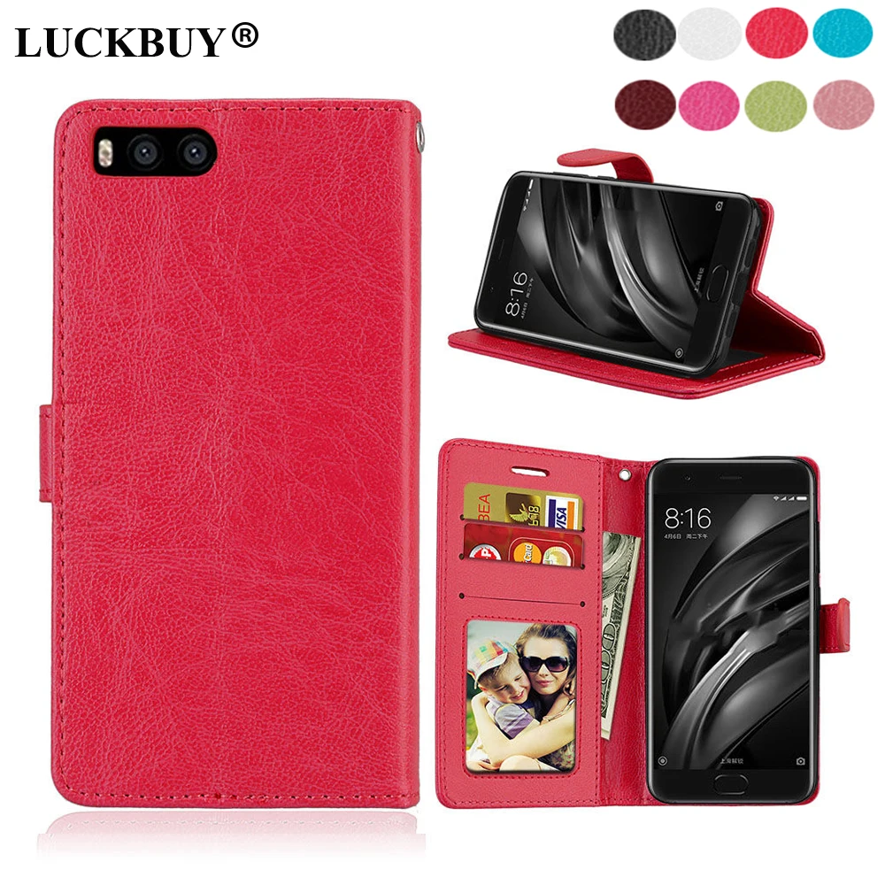 Кожаный чехол-книжка LUCKBUY с отделением для карт Xiaomi 5S 4C Mi4C Redmi 4 A4 Pro 3S 3 Note 4X Mi5 Mi 5 6 Mi6