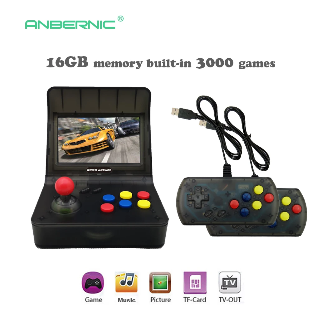 Portable Retro Mini Handheld Game Console 4.3 Inch 64bit 3000 Video