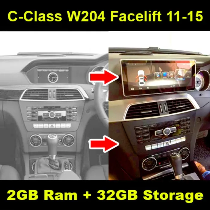 Discount 10.25" Navi for Right Hand Drive Merce des Ben z  C Class W204 11-14 Replacing Dashboard Tablet Navigator Radio Monitor 2G RAM 0