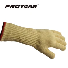 Protear Пара профессиональных рабочих перчаток Жаростойкие печи барбекю защитные гофры устойчивые к порезам Жаростойкие огнестойкие