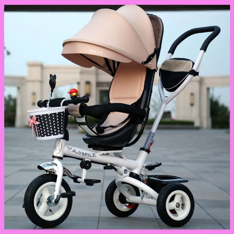 Swivel Seat Tricycle Stroller Steel Baby Toddler Child Rotating Seat