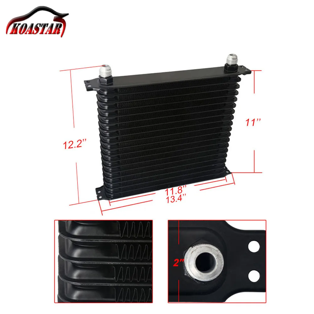 Universal 19 Row Trust Type Engine Transmission Oil Cooler Relocation
