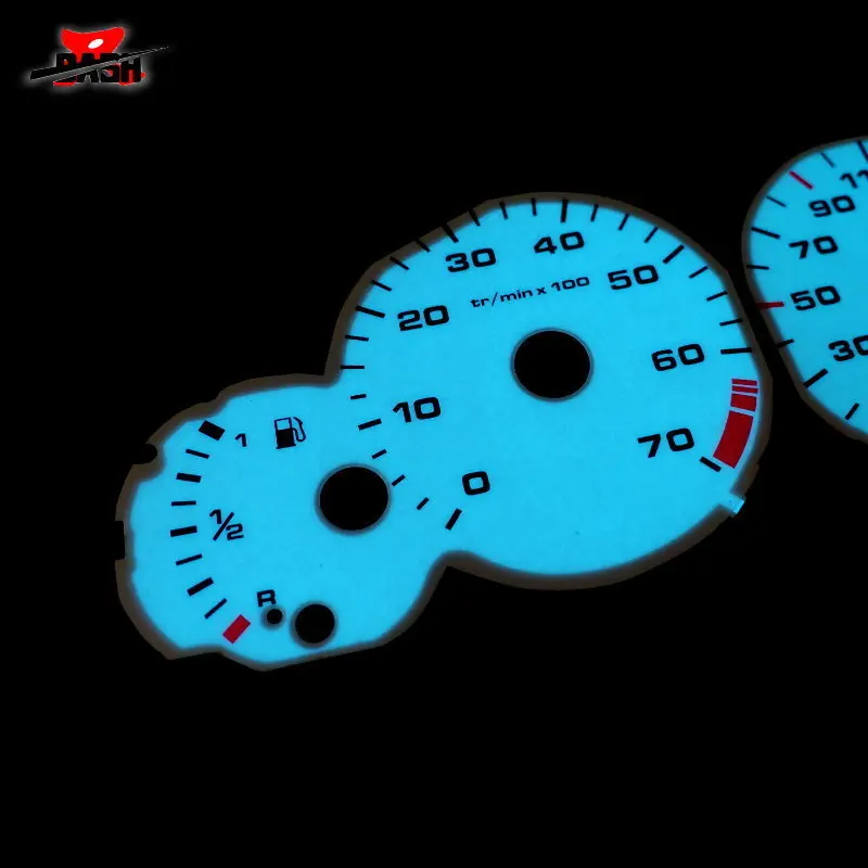 DASH EL Glow Gauge для Peugeot 206 2011 2001 ручная полностью светящаяся синяя зеленая 210 км 7000