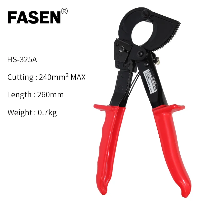 32MM Heavy Duty 240mm² Ratchet Wire Cable Cutter Clamping Stripper Hand Tool 