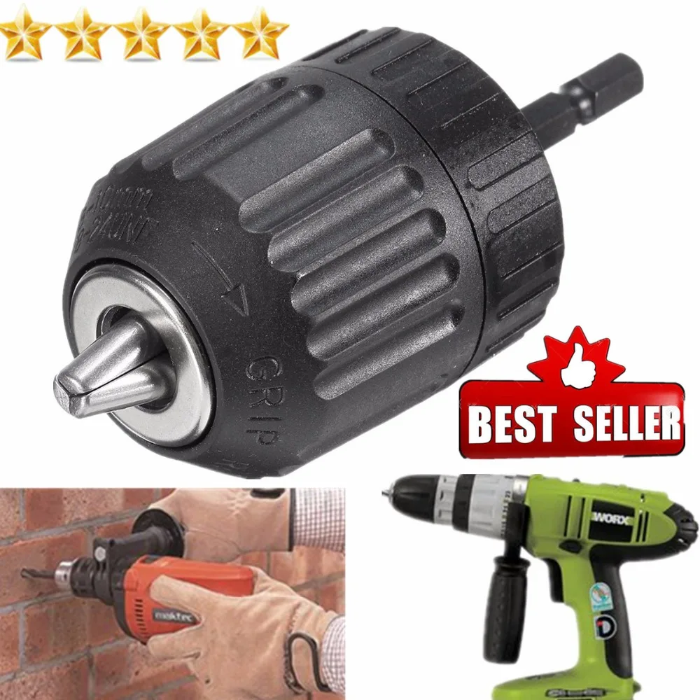 High Quality 1PC 0.8 10mm Keyless Mini Drill Chuck Adaptor Converter 3/