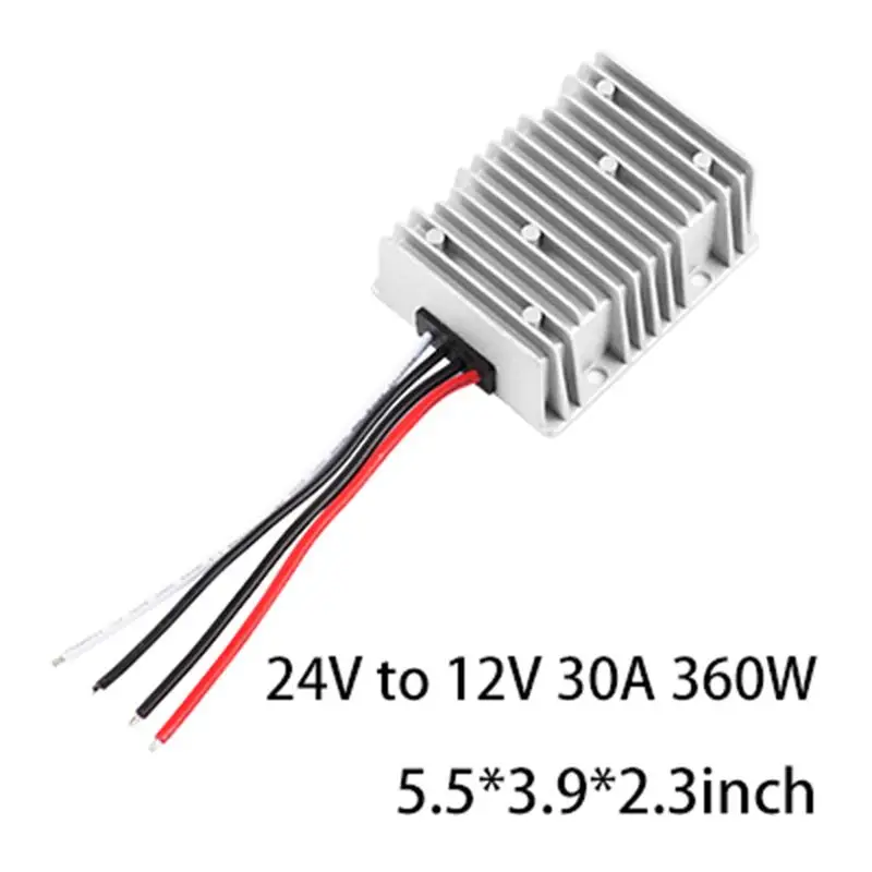 

DC 24V(18V-36V) to DC 12V 30A Power Converter Regulator Waterproof Transformer Full Power And Stable Current Output DC Adapters