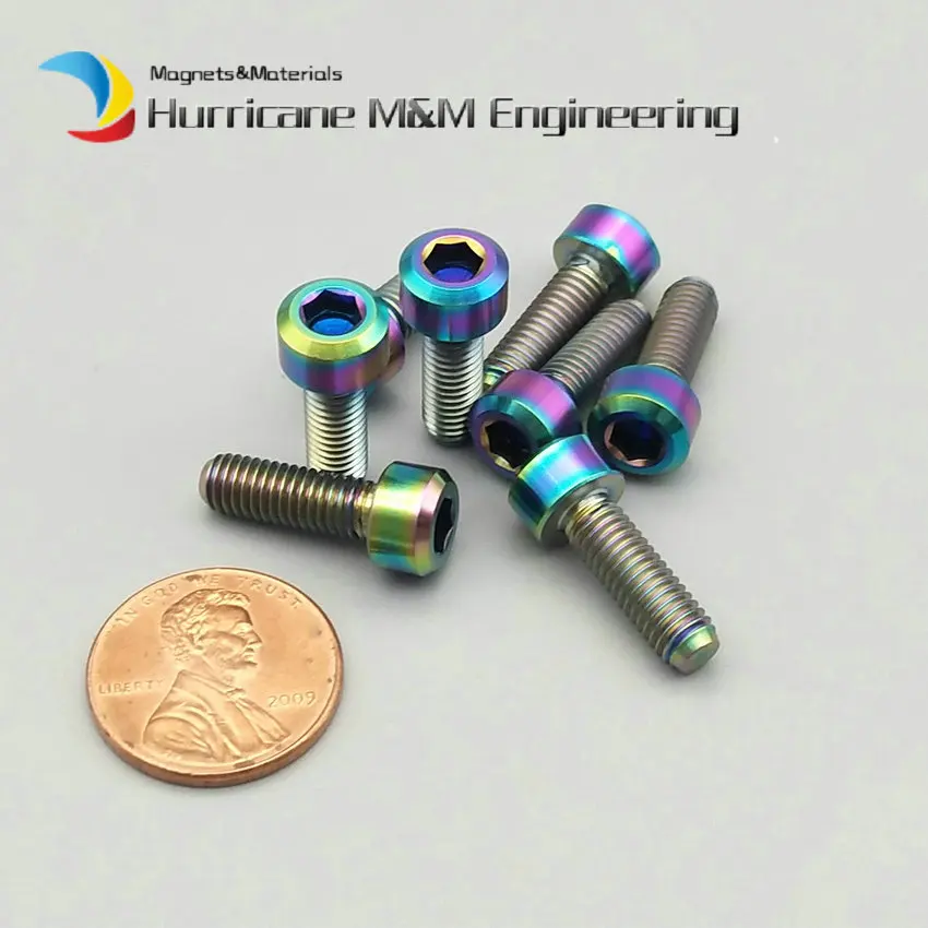 

Thumb Shifter M5 Titanium Bolt M5x15mm Ti Multiple Gold Color Column Head Hexagon Socket Ti Bolts Ti Screws Ti Fasteners