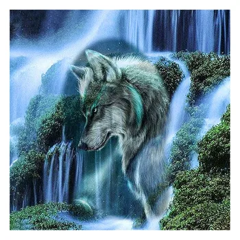 

5D DIY Diamond Painting wolf Home Decor Full Drill Square Nation Picture Of Rhinestone Mosaic Diamond Embroidery Gift CNN