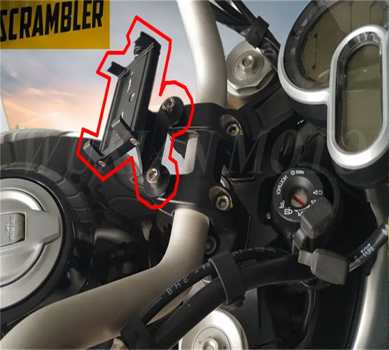 

Modified special mobile phone holder For Ducati free scrambler self-service 800 coffee Self-tour 1100